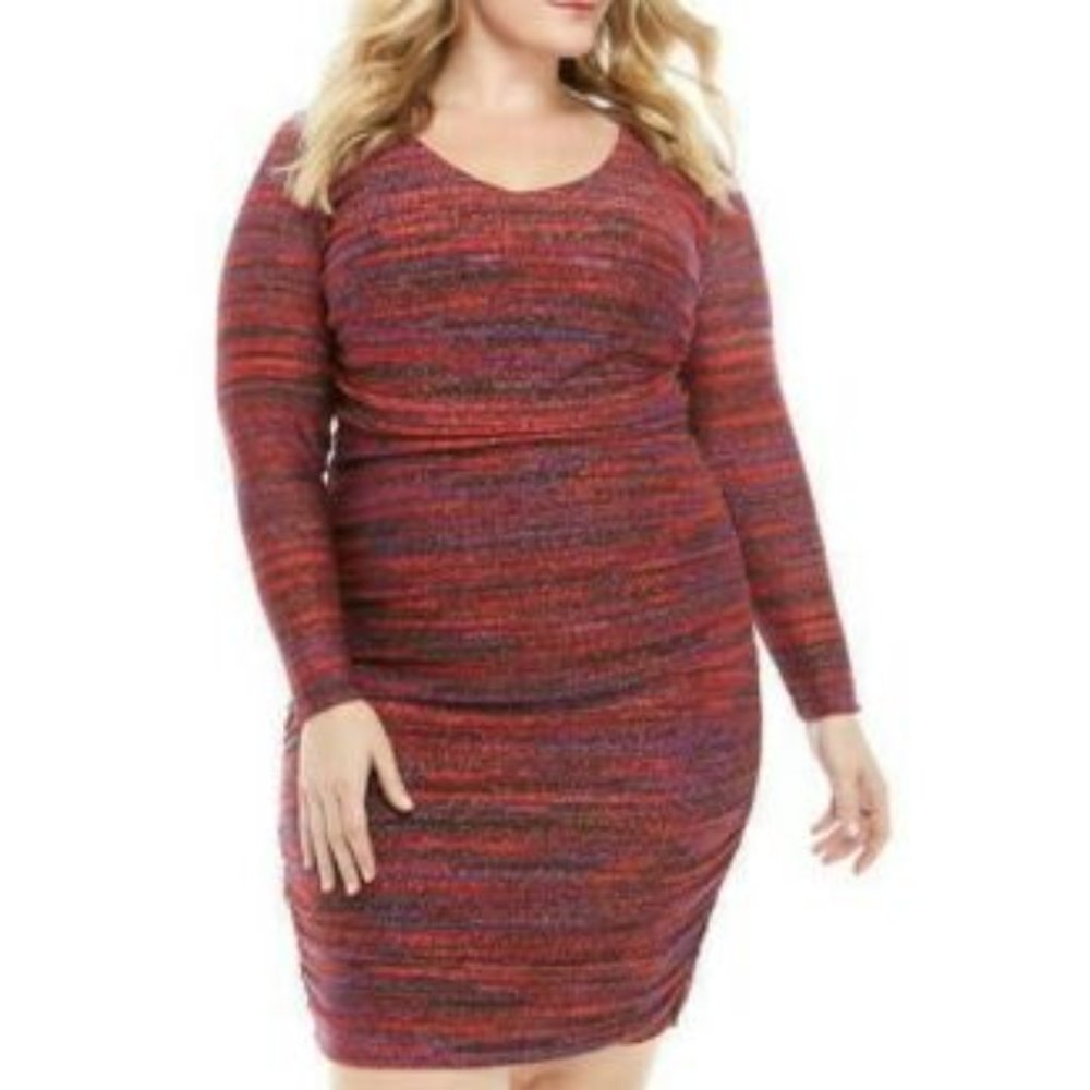 Cheztu NWT Wide Neck Ruched Sides Dress